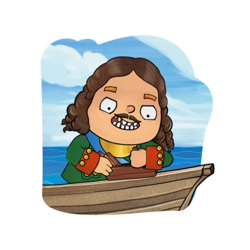 👍 Стикер «Пётр в Мире кораблей» для Telegram
