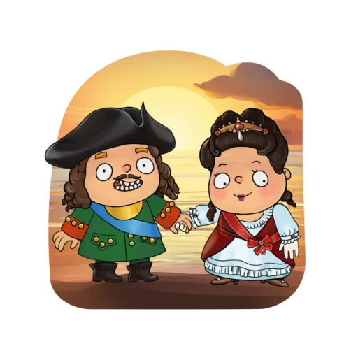 ❤️ Стикер «Пётр в Мире кораблей» для Telegram