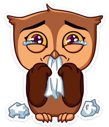 😭 Стикер «Phil • Совёнок Фил» для Telegram