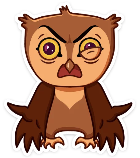 🤨 Стикер «Phil • Совёнок Фил» для Telegram
