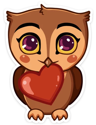 ❤️ Стикер «Phil • Совёнок Фил» для Telegram