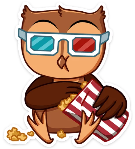 🍿 Стикер «Phil • Совёнок Фил» для Telegram