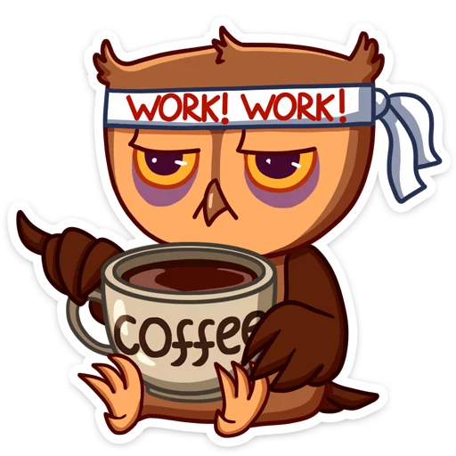 ☕️ Стикер «Phil • Совёнок Фил» для Telegram