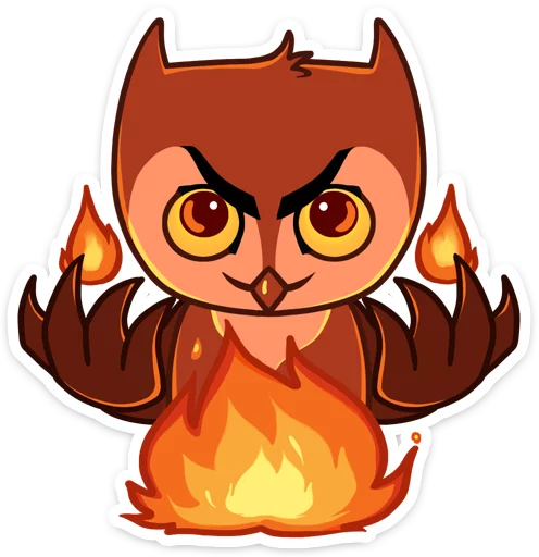 😈 Стикер «Phil • Совёнок Фил» для Telegram