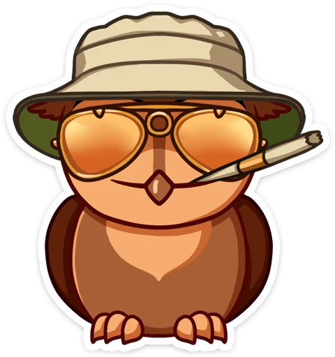 😎 Стикер «Phil • Совёнок Фил» для Telegram