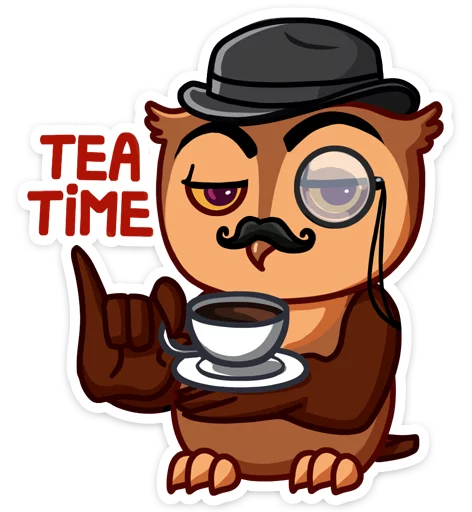 ☕️ Стикер «Phil • Совёнок Фил» для Telegram