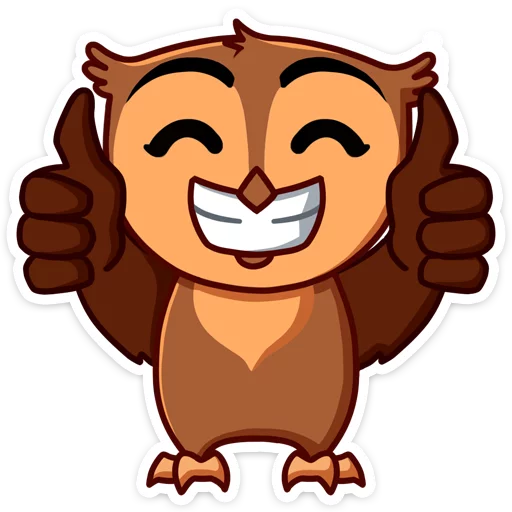 👍 Стикер «Phil • Совёнок Фил» для Telegram