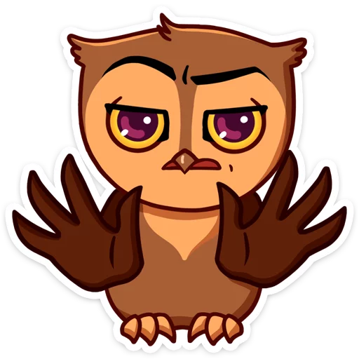 ✋ Стикер «Phil • Совёнок Фил» для Telegram
