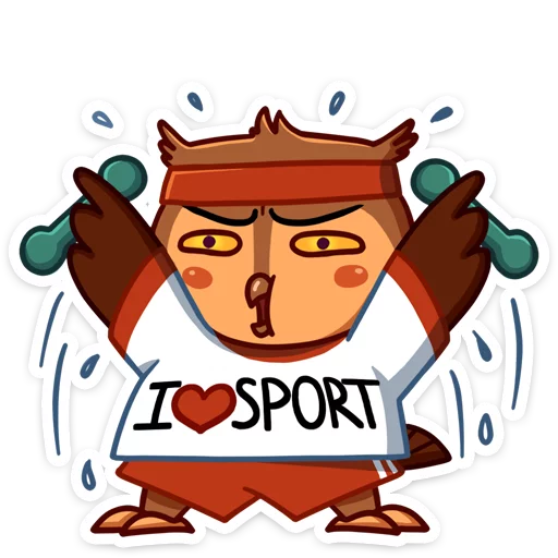 💪 Стикер «Phil • Совёнок Фил» для Telegram