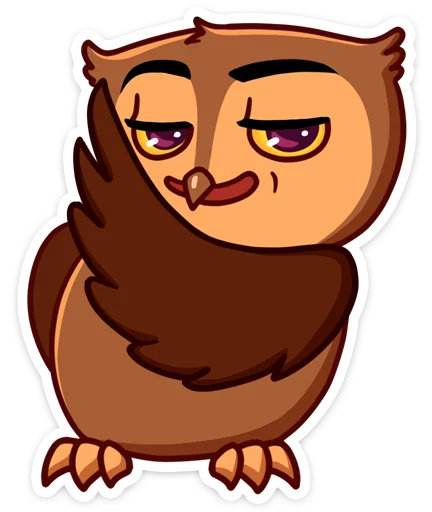 🤫 Стикер «Phil • Совёнок Фил» для Telegram