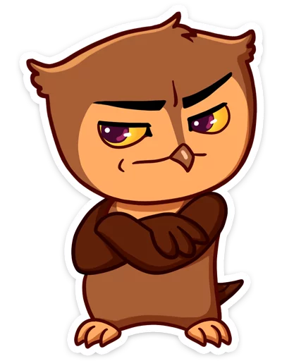 😠 Стикер «Phil • Совёнок Фил» для Telegram