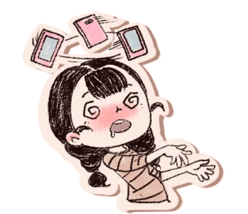 😵‍💫 Стикер «Phone Life» для Telegram
