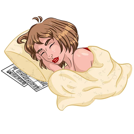 😴 Стикер «PianoGirl» для Telegram