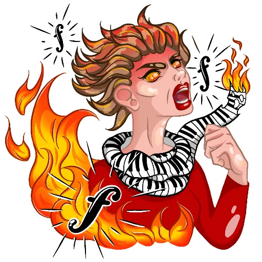 😡 Стикер «PianoGirl» для Telegram
