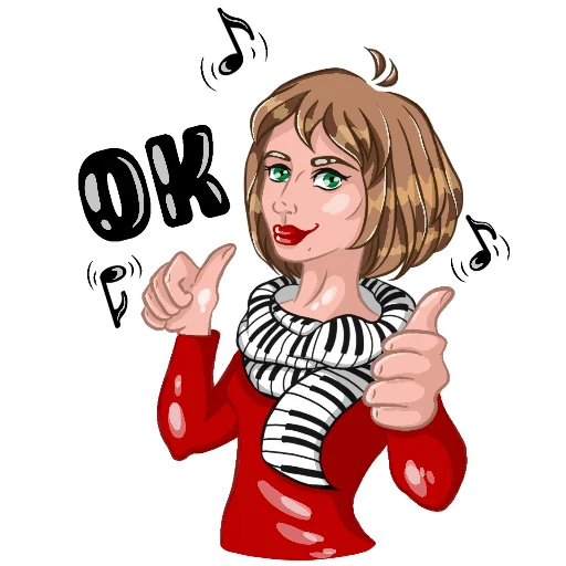 👌 Стикер «PianoGirl» для Telegram