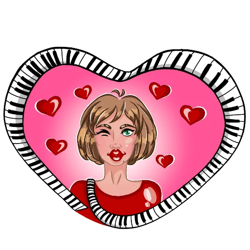 💋 Стикер «PianoGirl» для Telegram