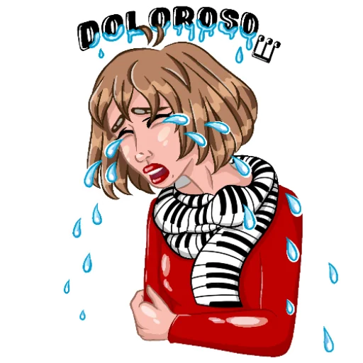 😭 Стикер «PianoGirl» для Telegram