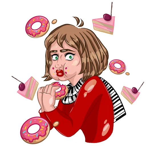 😋 Стикер «PianoGirl» для Telegram
