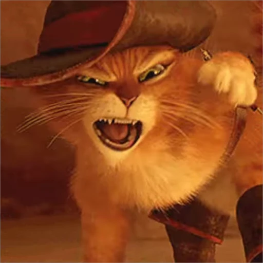😍 Стикер «Puss in Boots» для Telegram
