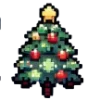🎄 Эмодзи «Пиксельные эмодзи, цифры и новогодние» для Telegram