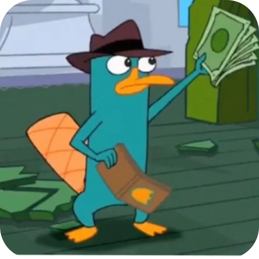 🧸 Стикер «Перри Утконос» для Telegram
