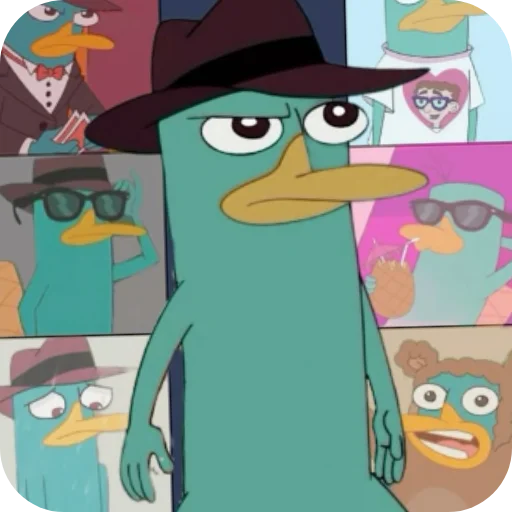 🧸 Стикер «Перри Утконос» для Telegram