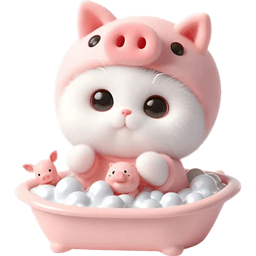 🧼 Стикер «Хрюшка котик» для Telegram