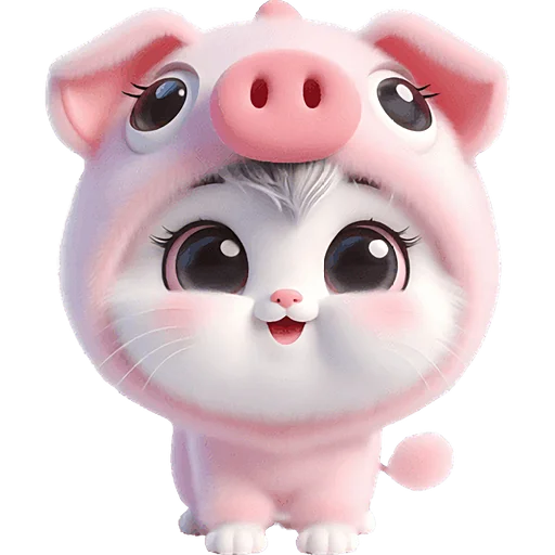 🥹 Стикер «Хрюшка котик» для Telegram