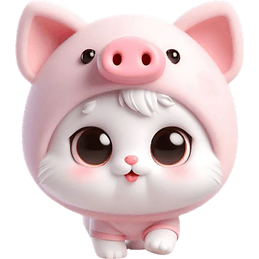 🥹 Стикер «Хрюшка котик» для Telegram