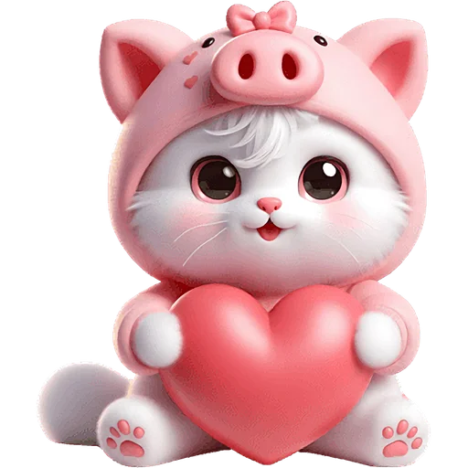 🫶 Стикер «Хрюшка котик» для Telegram