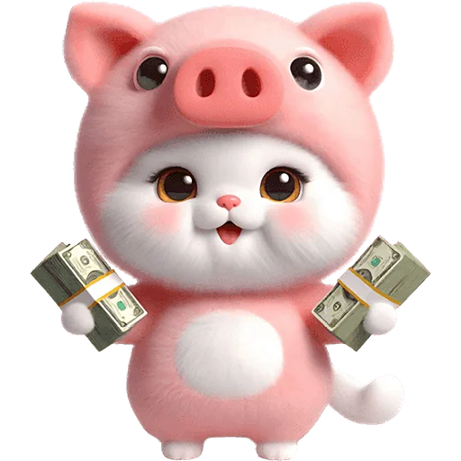 🤑 Стикер «Хрюшка котик» для Telegram