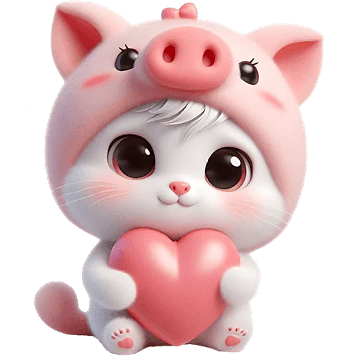 🫶 Стикер «Хрюшка котик» для Telegram