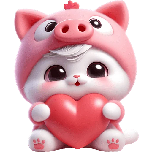 Стикерпак Хрюшка котик для Telegram