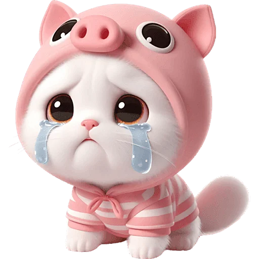 😭 Стикер «Хрюшка котик» для Telegram