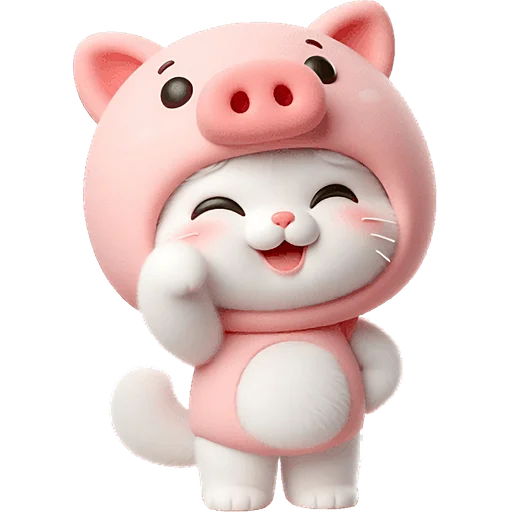 👋 Стикер «Хрюшка котик» для Telegram