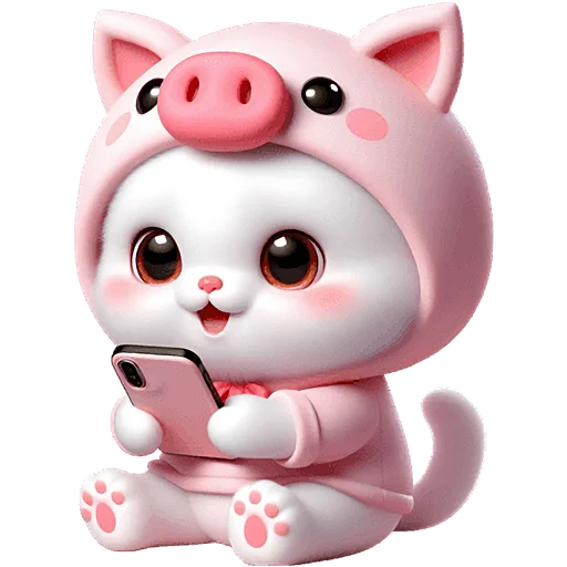 📱 Стикер «Хрюшка котик» для Telegram