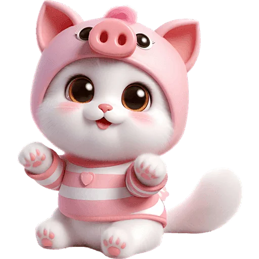 🥹 Стикер «Хрюшка котик» для Telegram