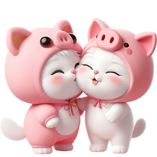 😘 Стикер «Хрюшка котик» для Telegram