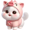 ☺️ Эмодзи «Хрюшка котик» для Telegram