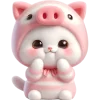 ☺️ Эмодзи «Хрюшка котик» для Telegram