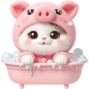 🛁 Эмодзи «Хрюшка котик» для Telegram
