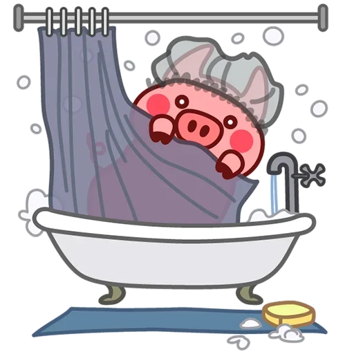 🛀 Стикер «Pig Valera» для Telegram