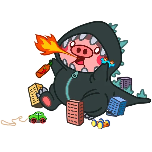 🦖 Стикер «Pig Valera» для Telegram
