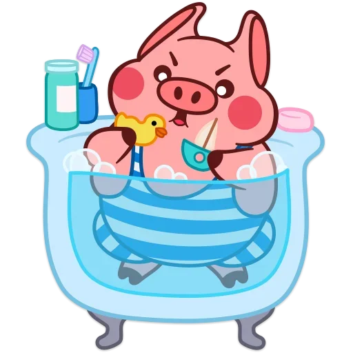 🛀 Стикер «Pig Valera» для Telegram