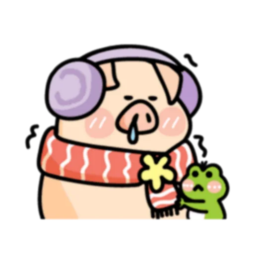 ❄ Стикер «PIGPIG & GuaGua Prt.1-2 (FULL) [英文]» для Telegram