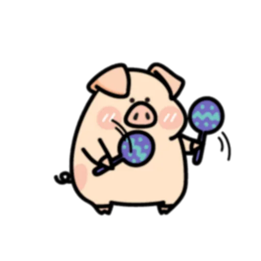 💃 Стикер «PIGPIG & GuaGua Prt.1-2 (FULL) [英文]» для Telegram