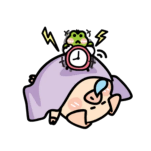 ⏰ Стикер «PIGPIG & GuaGua Prt.1-2 (FULL) [英文]» для Telegram