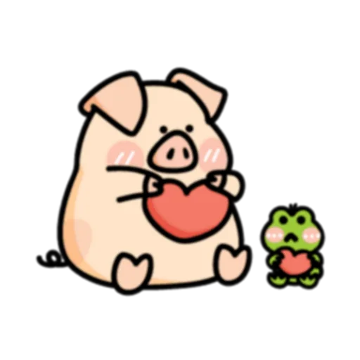❤ Стикер «PIGPIG & GuaGua Prt.1-2 (FULL) [英文]» для Telegram