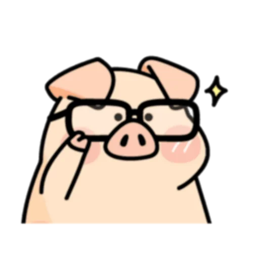 🤓 Стикер «PIGPIG & GuaGua Prt.1-2 (FULL) [英文]» для Telegram