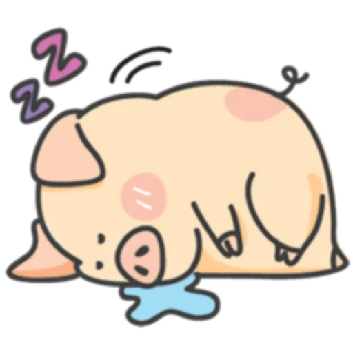 💤 Стикер «PIGPIG & GuaGua Prt.1-2 (FULL) [英文]» для Telegram